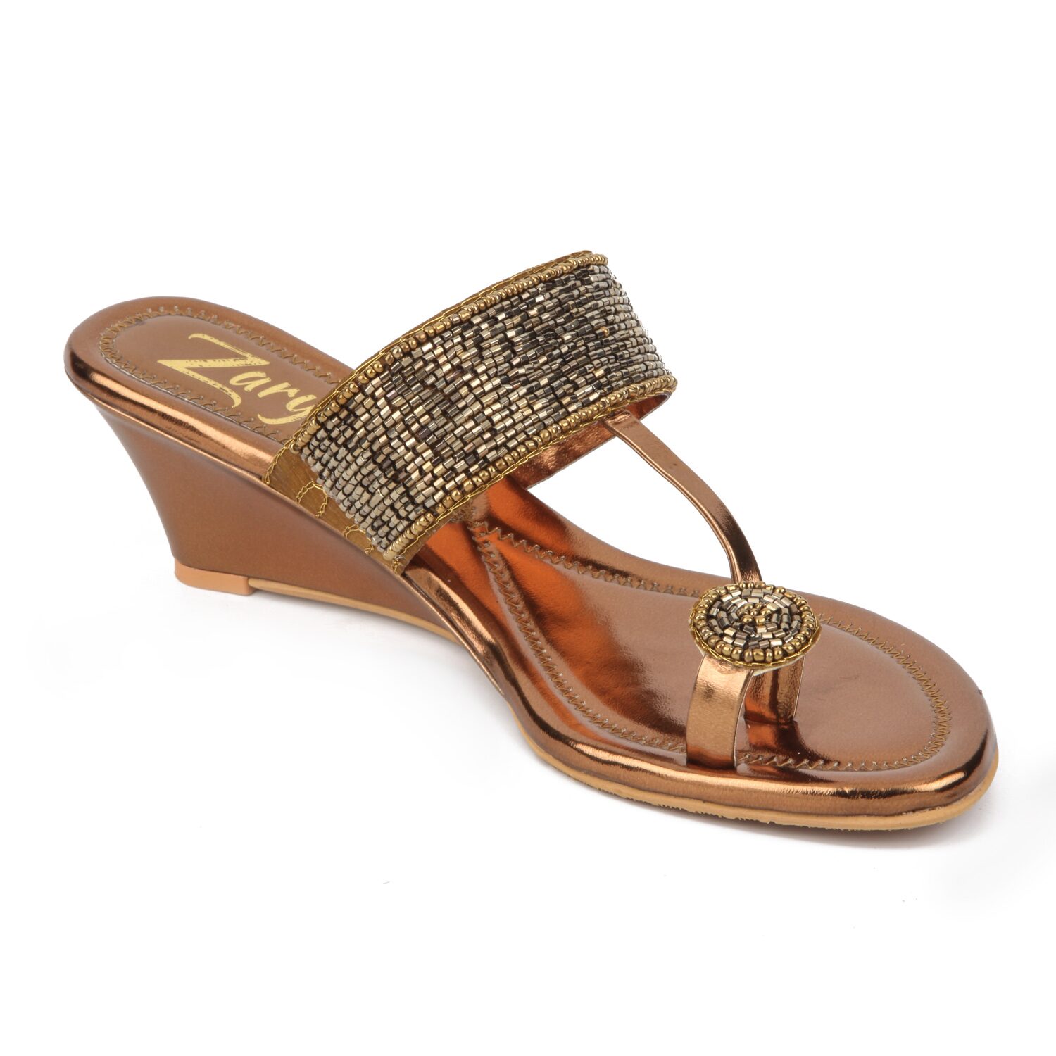 

WALK-N-STYLE Women Copper Gold Wedges