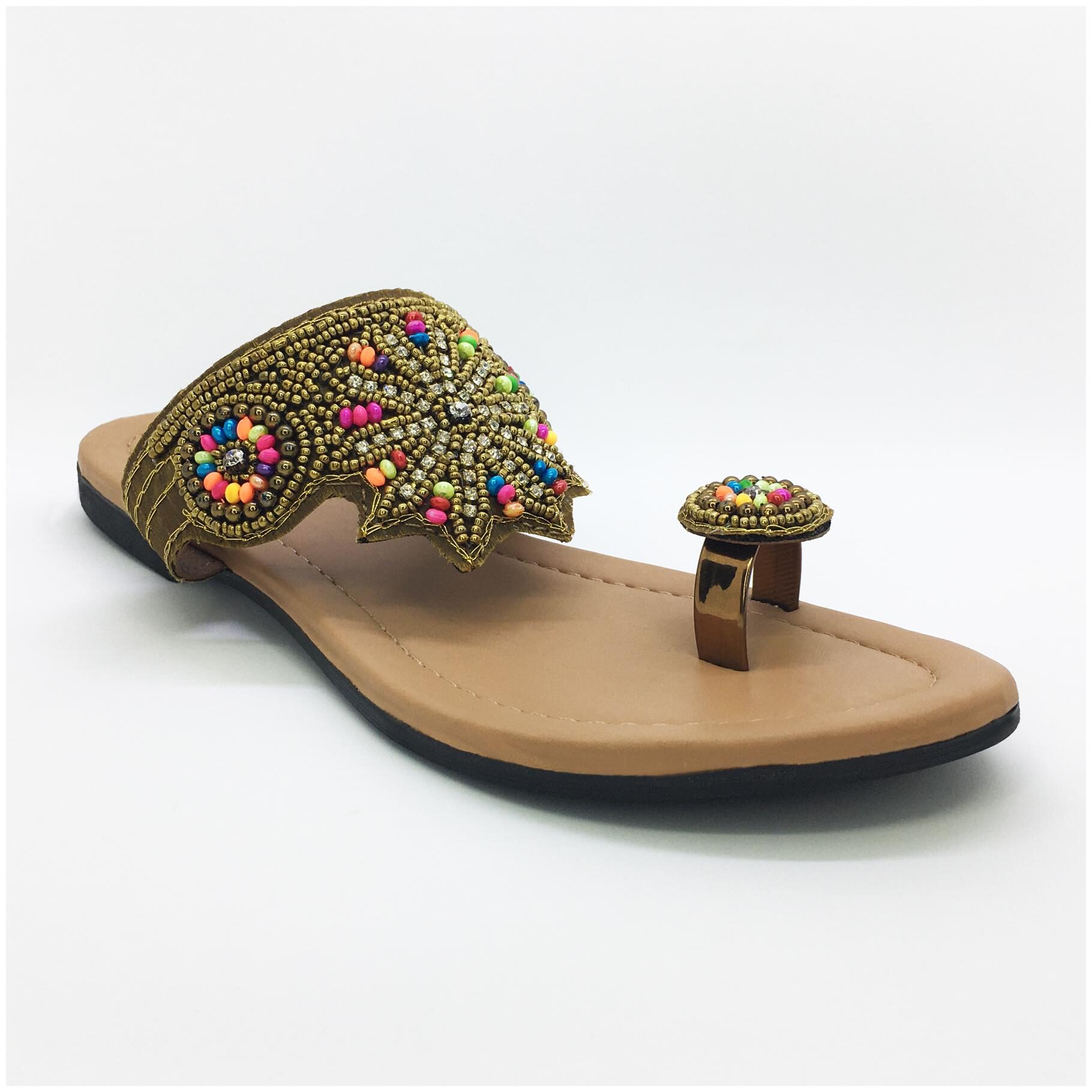 

WALK-N-STYLE Women Khaki One Toe Flats