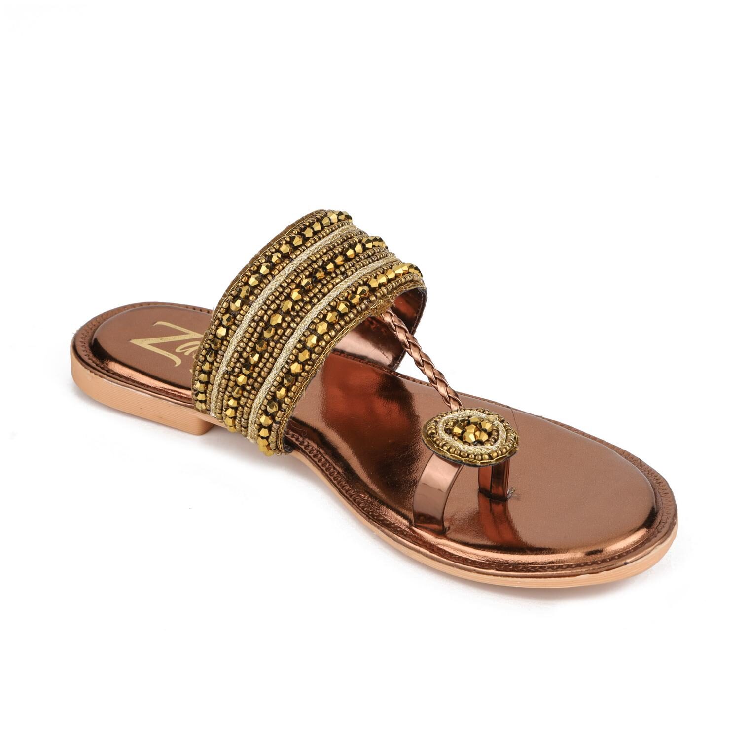 

WALK-N-STYLE Women Brown One Toe Flats
