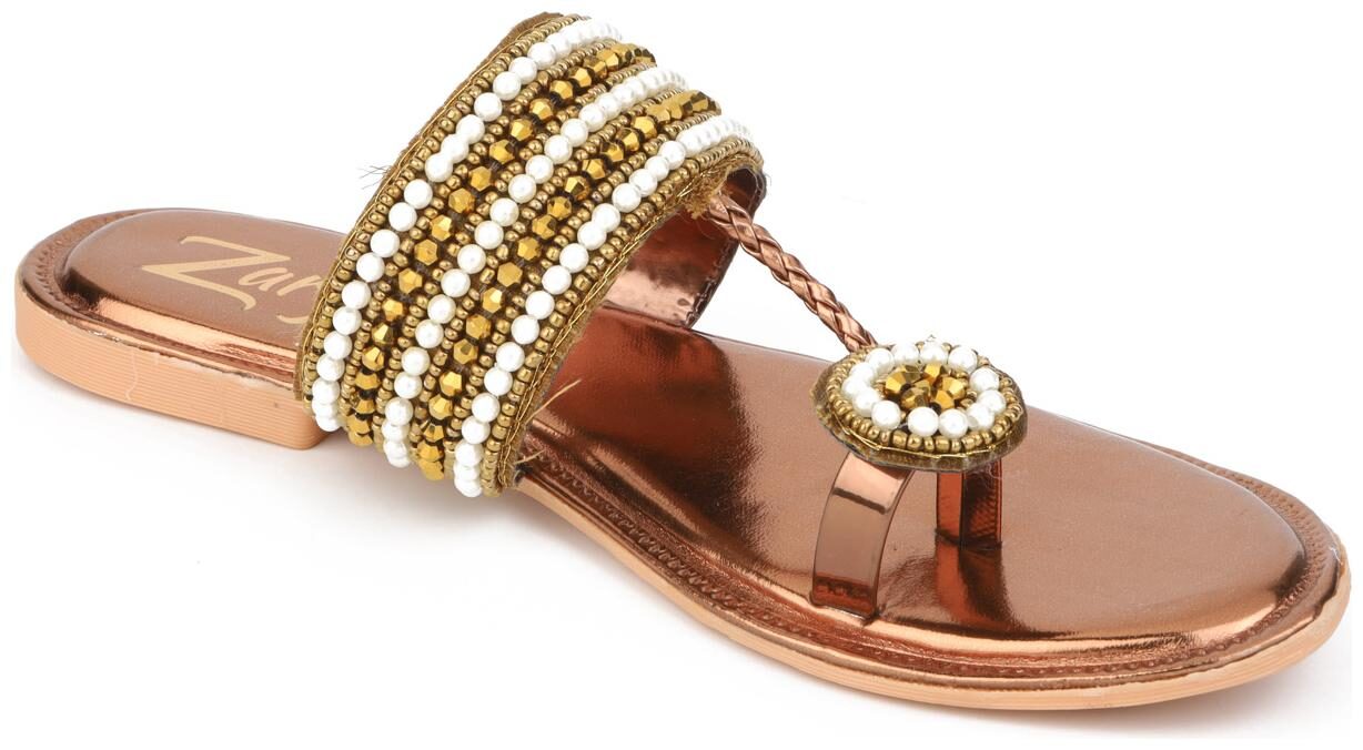 

WALK-N-STYLE Women Brown One Toe Flats