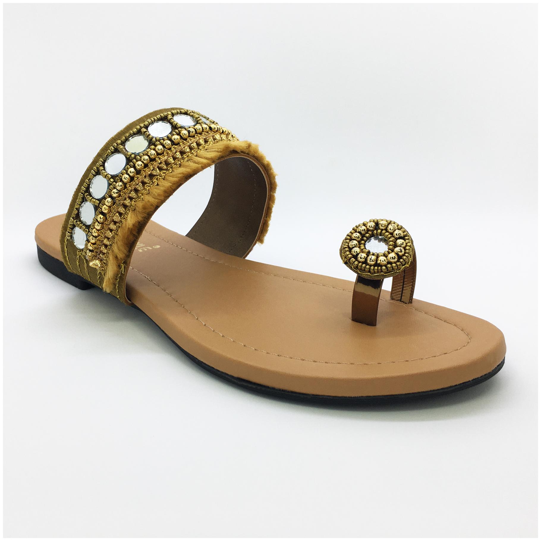 

WALK-N-STYLE Women Khaki One Toe Flats