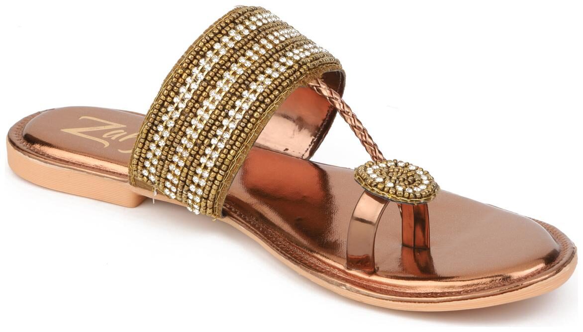 

WALK-N-STYLE Women Brown One Toe Flats