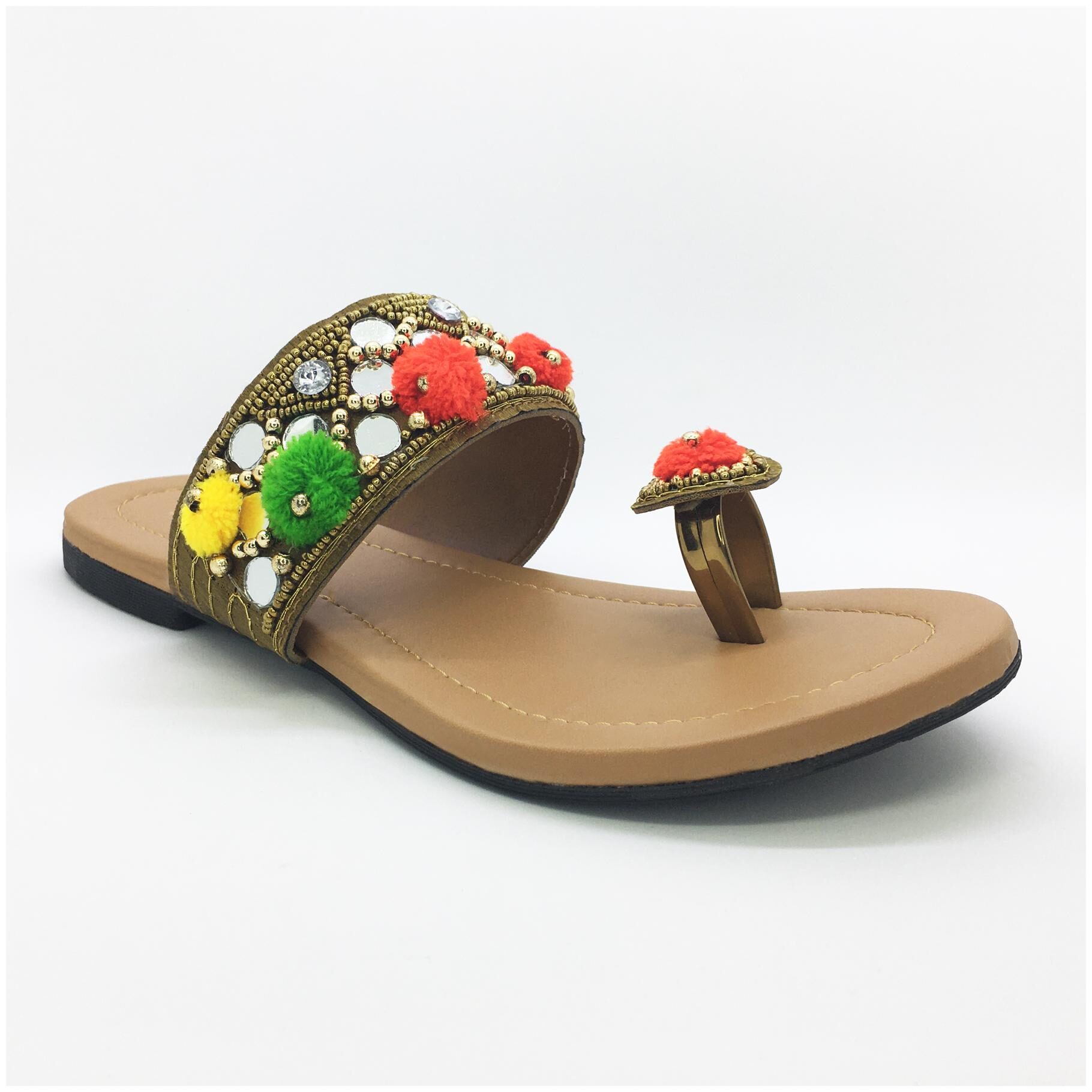 

WALK-N-STYLE Women Khaki One Toe Flats