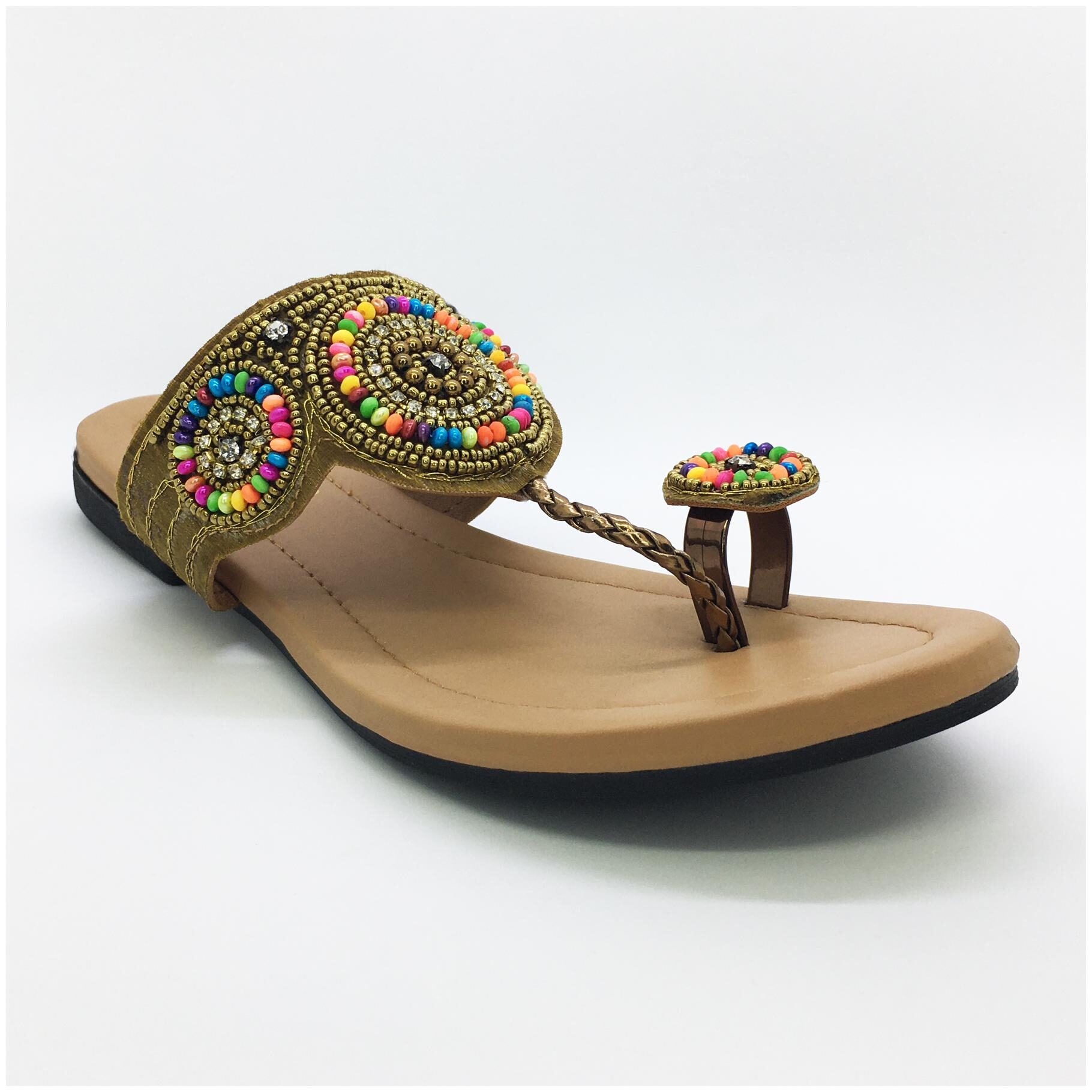 

WALK-N-STYLE Women Khaki One Toe Flats