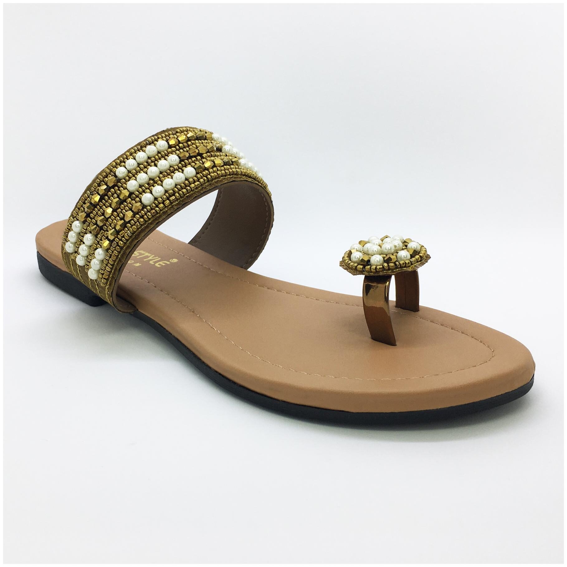 

WALK-N-STYLE Women Khaki One Toe Flats