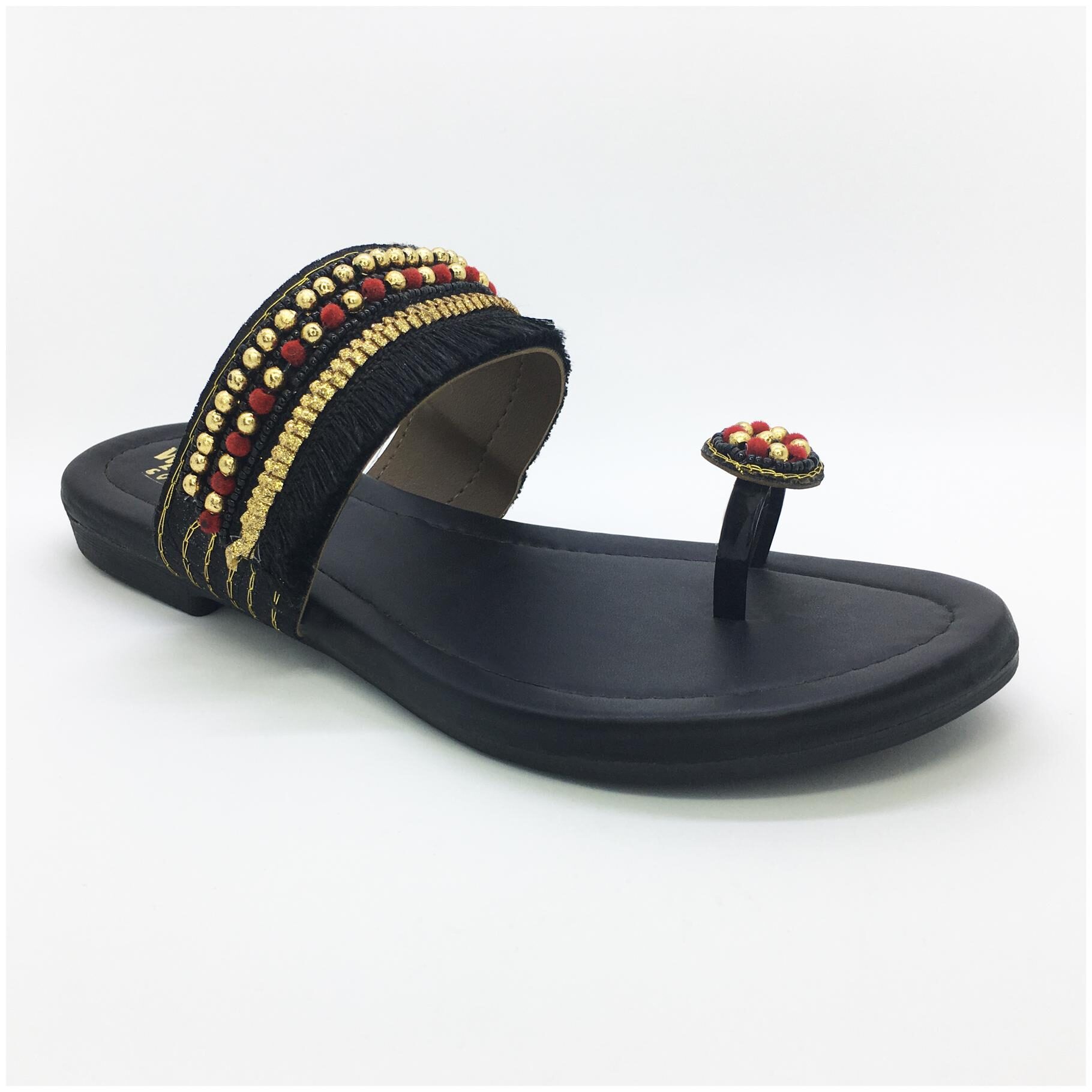 

WALK-N-STYLE Women Black One Toe Flats