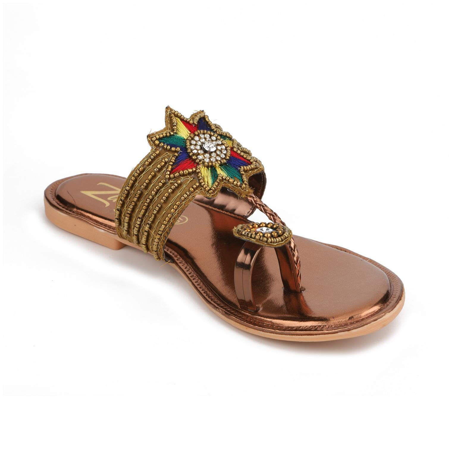 

WALK-N-STYLE Women Brown One Toe Flats