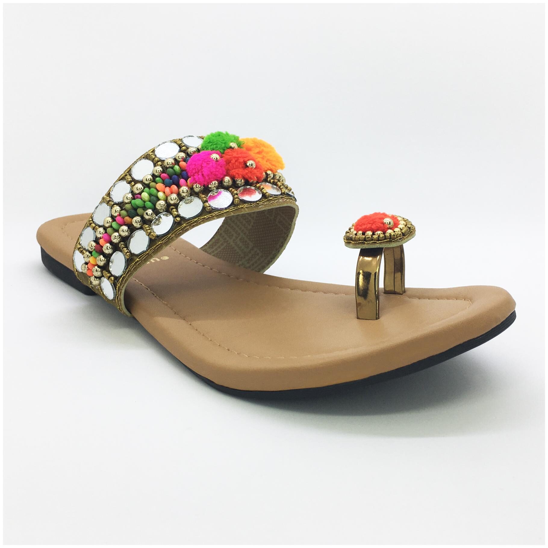 

WALK-N-STYLE Women Khaki One Toe Flats