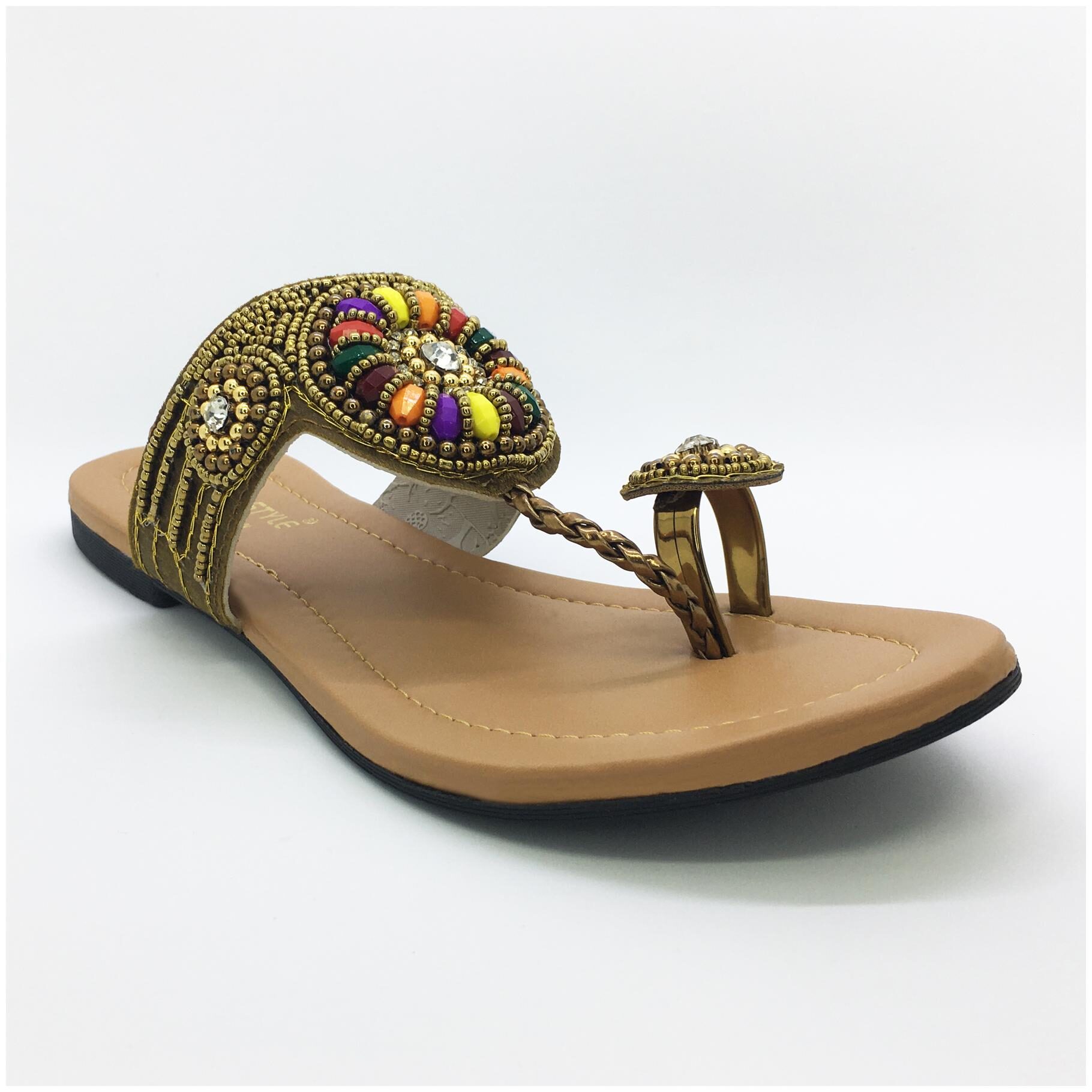 

WALK-N-STYLE Women Khaki One Toe Flats