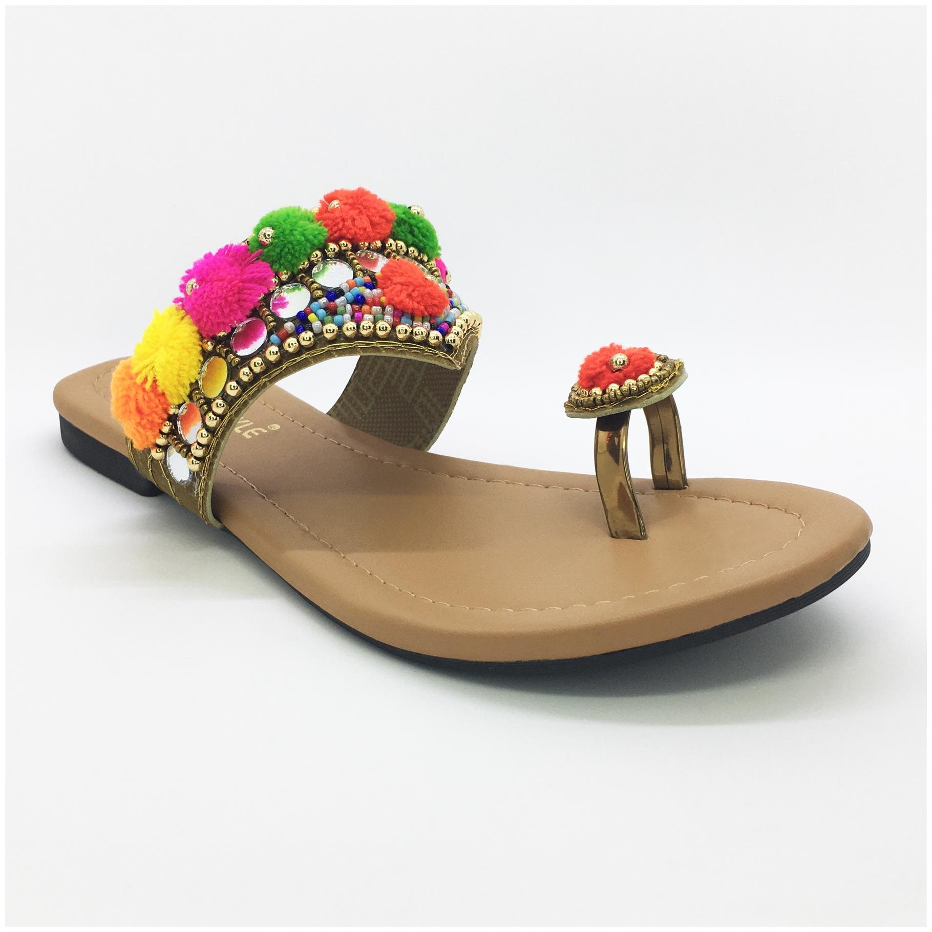 

WALK-N-STYLE Women Khaki One Toe Flats