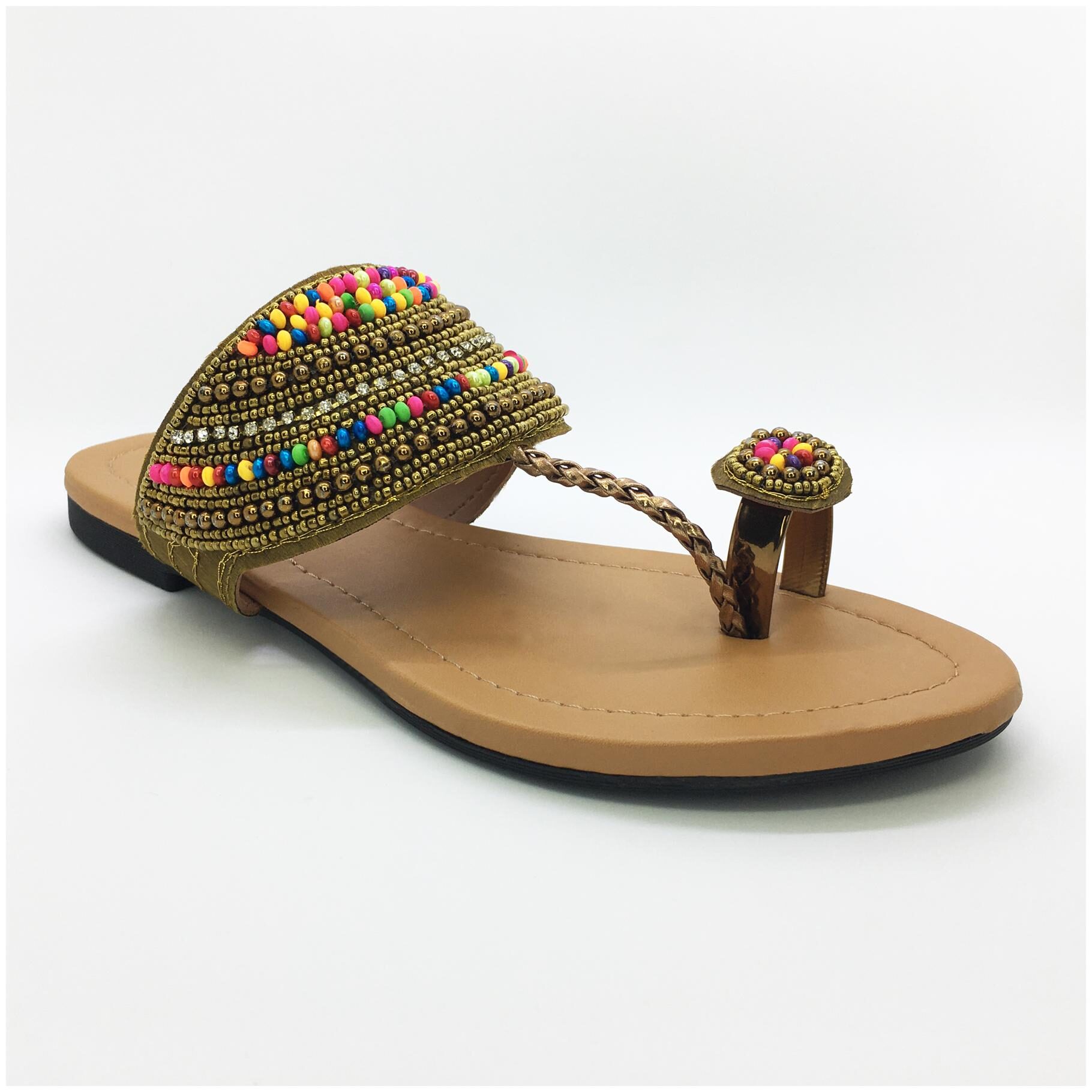 

WALK-N-STYLE Women Khaki One Toe Flats