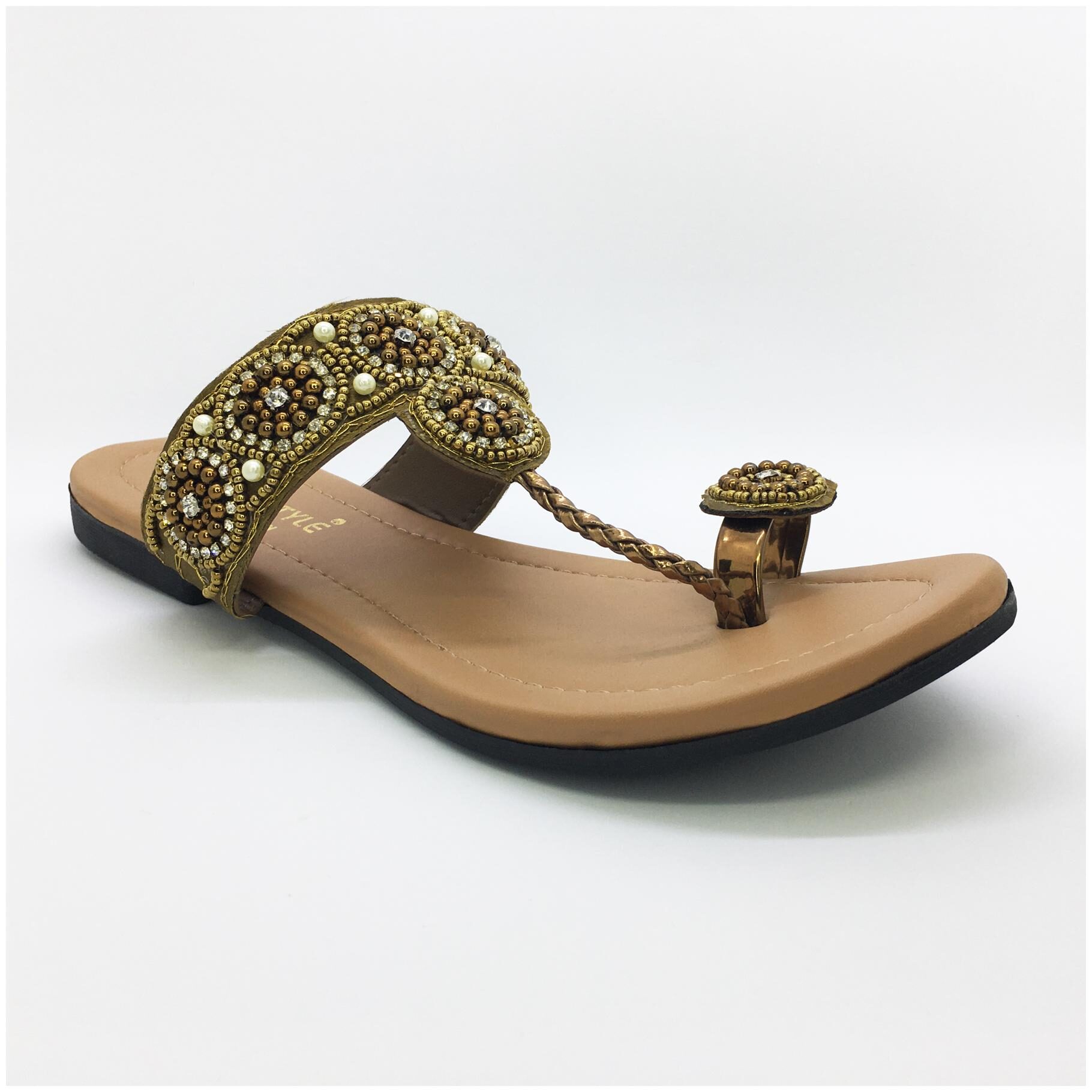 

WALK-N-STYLE Women Khaki One Toe Flats