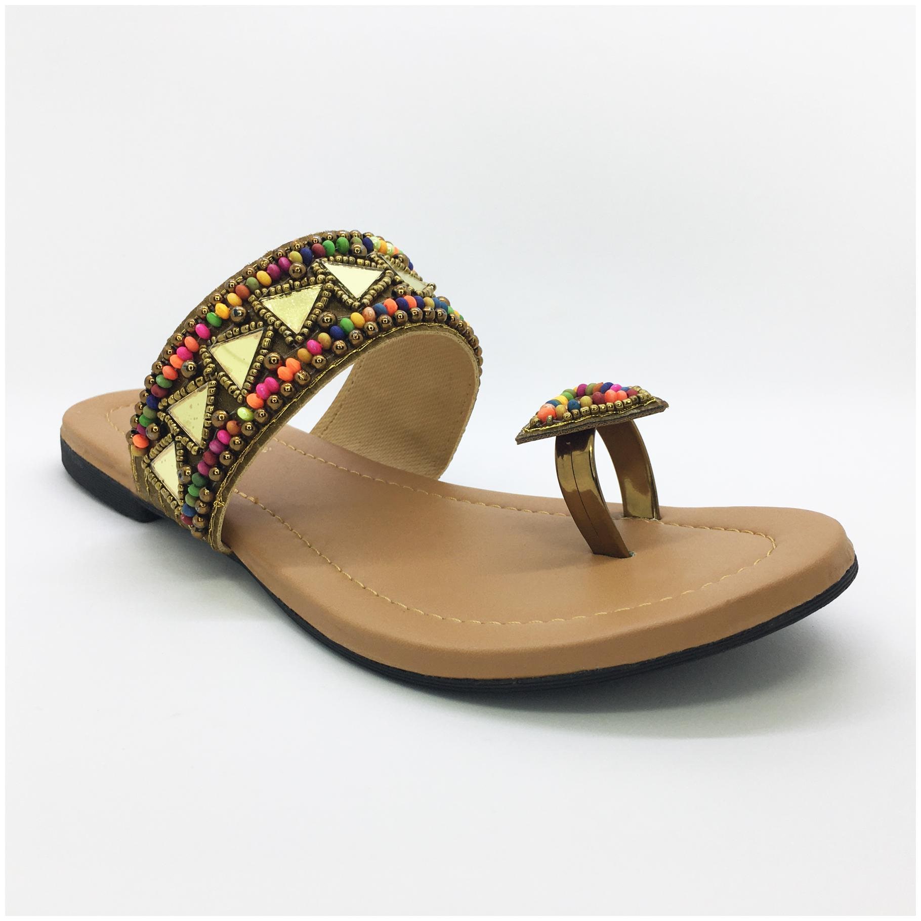 

WALK-N-STYLE Women Khaki One Toe Flats