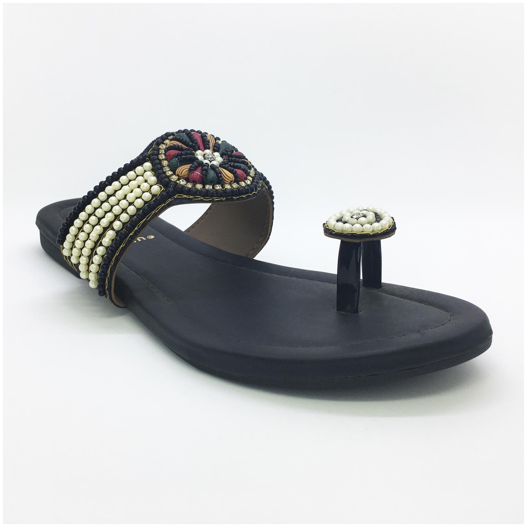 

WALK-N-STYLE Women Black One Toe Flats