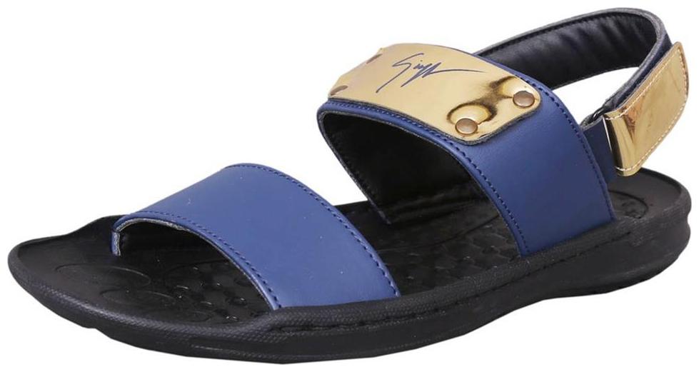 

West Code Men s Synthetic Leather Casual Sandal S-001-Blue-7
