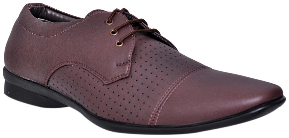 

West Code Men s Synthetic Leather Formal Shoes D-71-Brown-9
