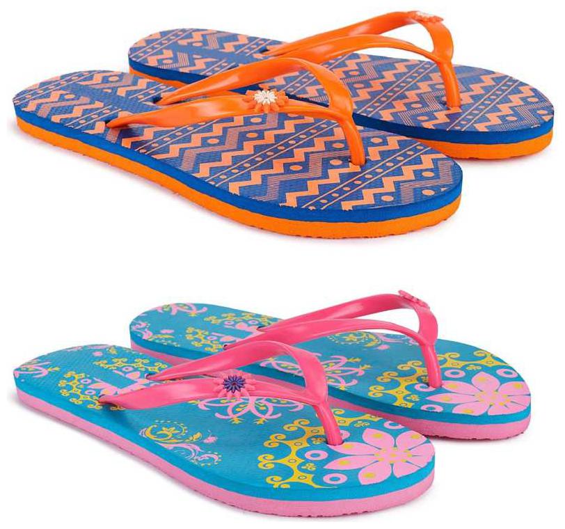 

WESTOROS Flip Flops Floral UK 5 Multi Pack of 2