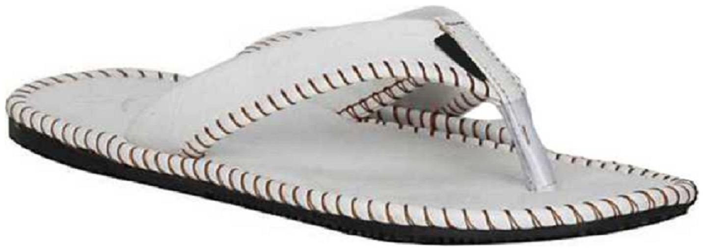 

SIM STYLE Men White Flip-Flops - 1 Pair