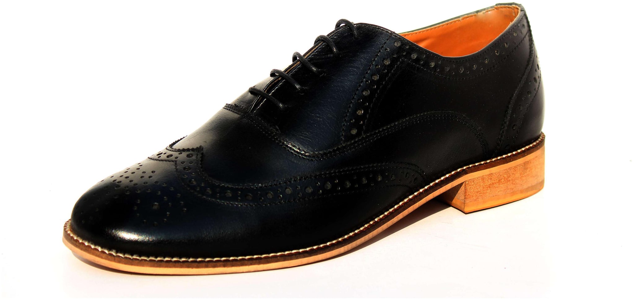 

Wolven Black Brough Formal Leather Shoes with Sheet Sole