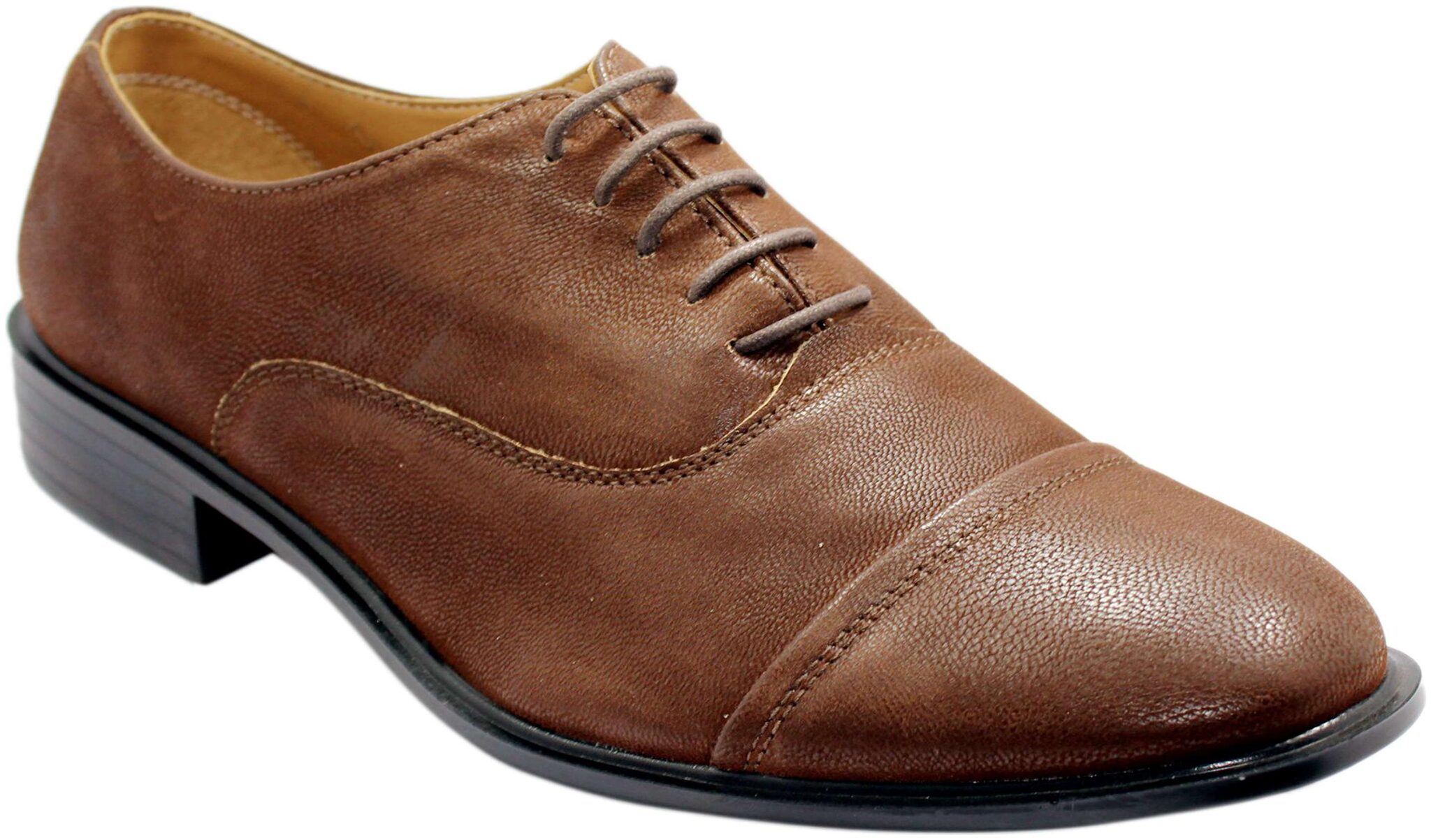 

Wolven Handmade Cesare Nero Brown Formal Oxford Shoes