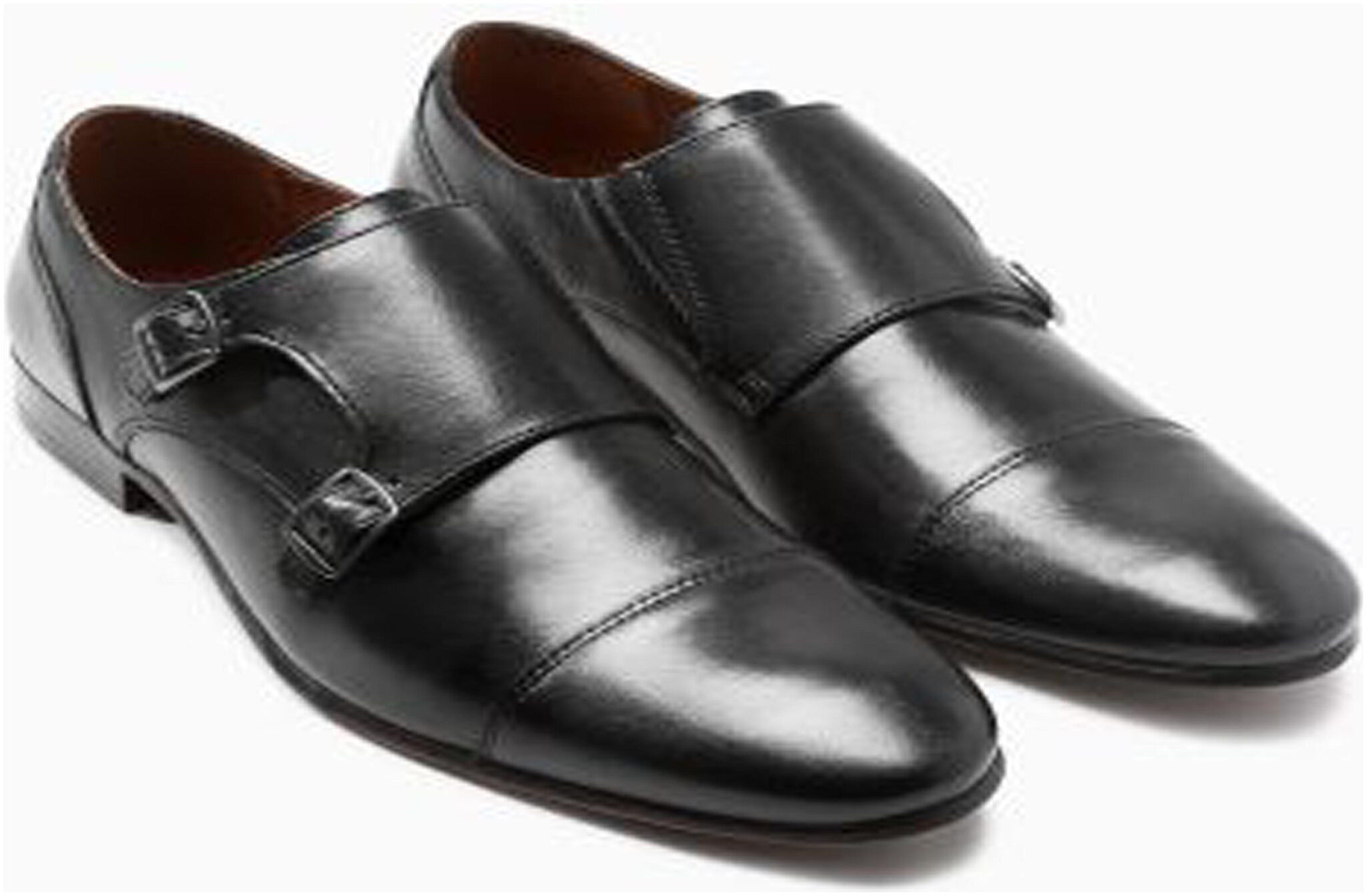 

Wolven Handmade Cesare Nero Black Formal Monk Shoes