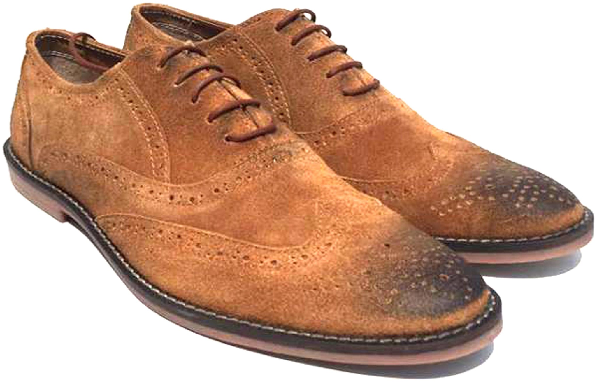 

Wolven Handmade Philip Two ton Tan Formal Brogue Shoes