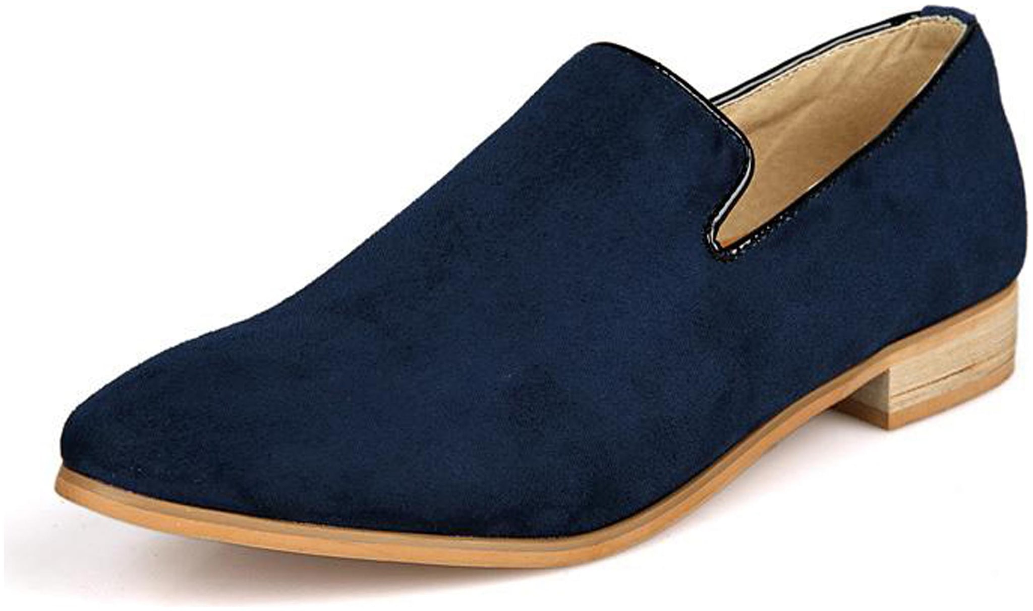 

Wolven Handmade Lisandro Navy Blue Formal Slip-on Shoes