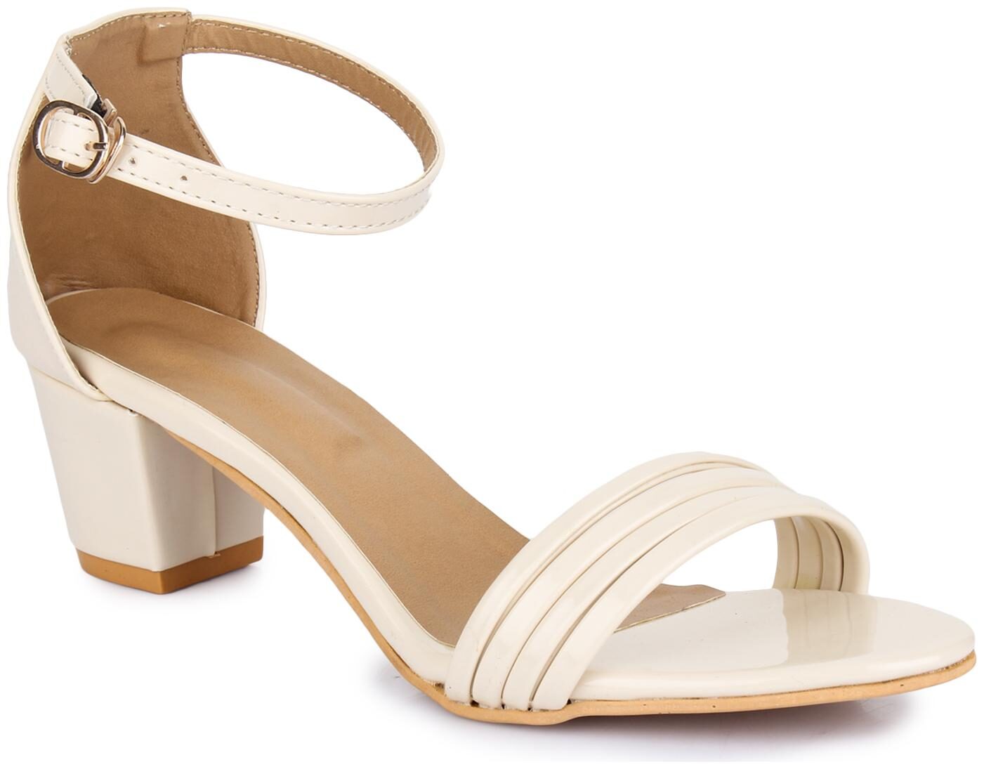 

RIMBOLL Women Cream Heeled Sandals