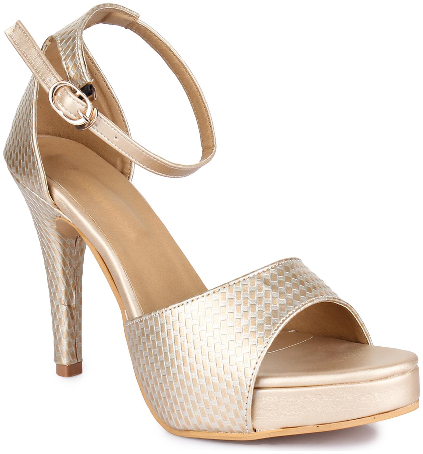 

RIMBOLL Women Gold Heeled Sandals
