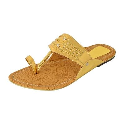 

Women s Golden Color Fancy Kolahpuri