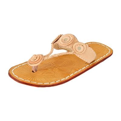 

Women s Light Brown Leather Kolhapuris