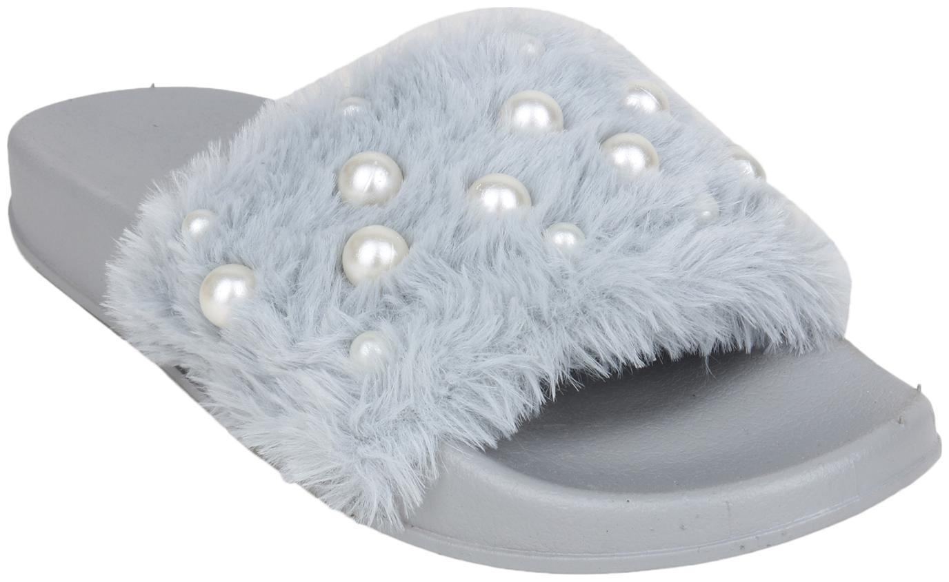 

Womens Berry Stylish Fur Sleepers For Women