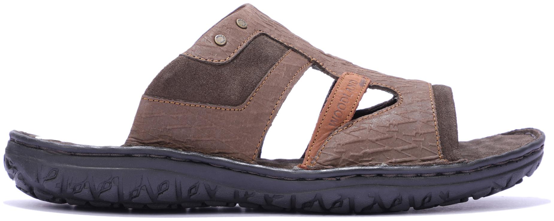 

Woodland Men Brown Sliders - 1 Pair