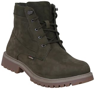 Woodland Outdoor Boots For Men ( Green )