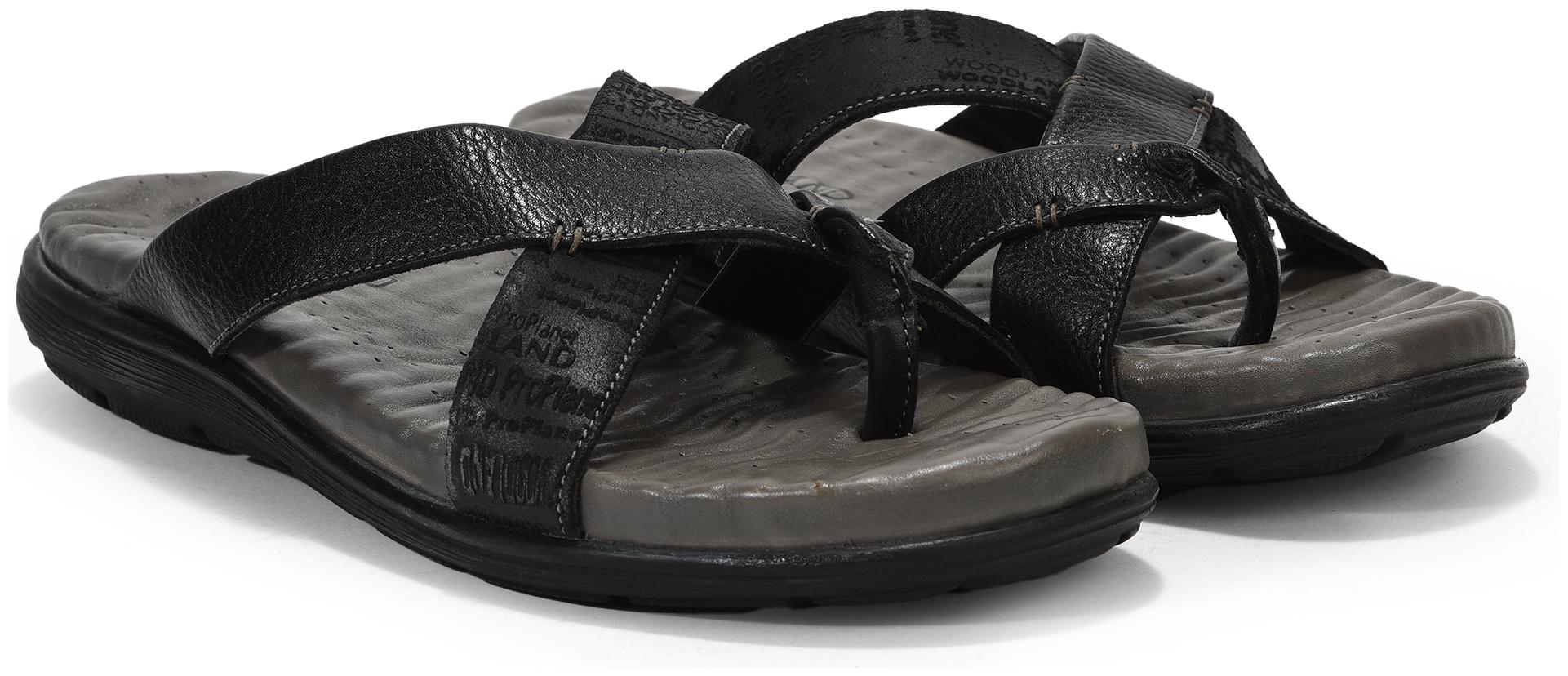 

Woodland Men Black Sliders - 1 Pair
