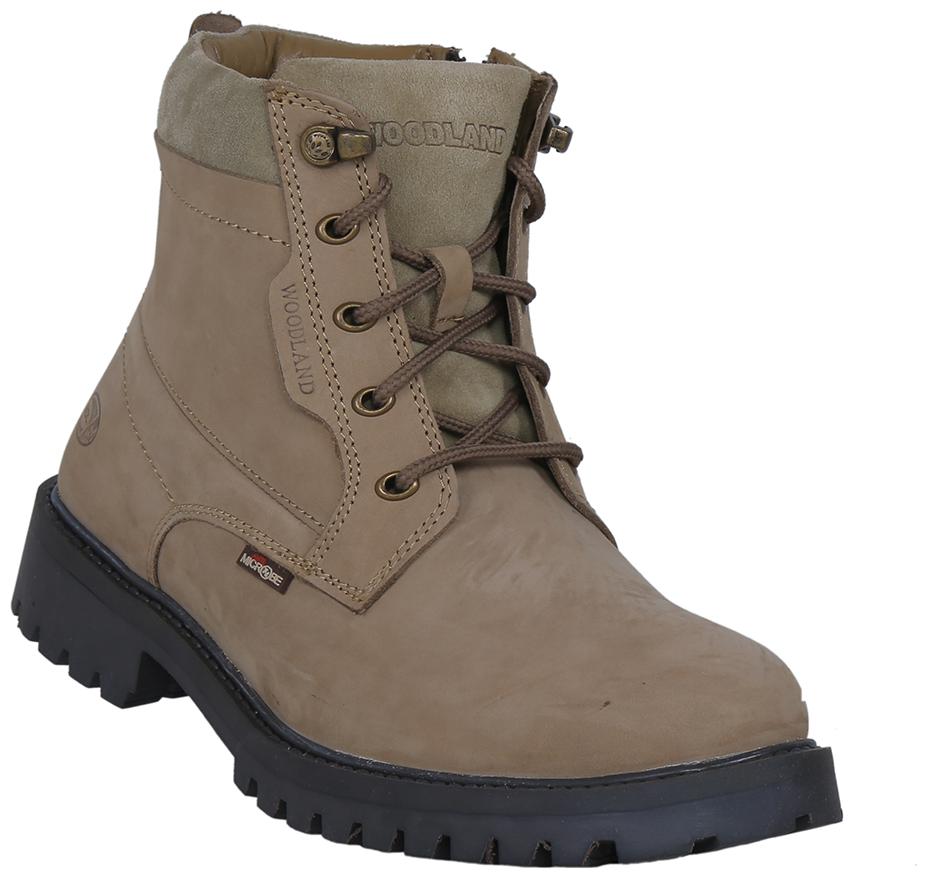 

Woodland Men Khaki Outdoor Boots - HIGH ANKLE - GB 2355116 KHAKI