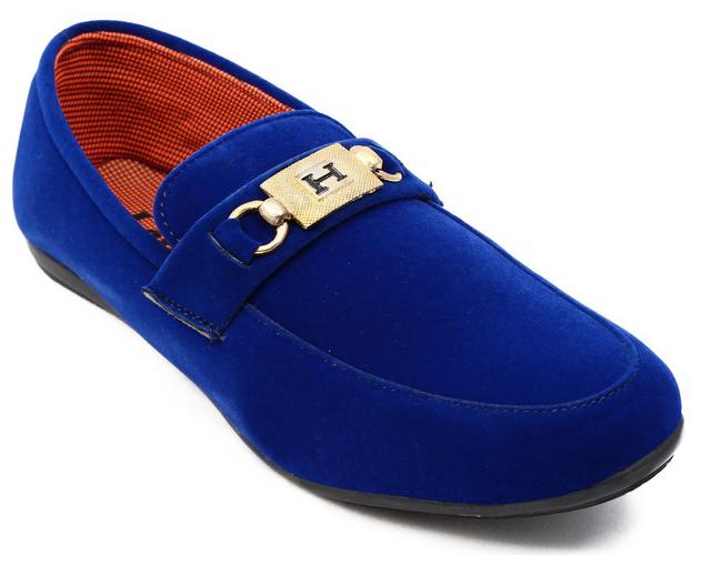 

Ziesha Men Blue Loafers - VELVET LOAFER - ZMS508