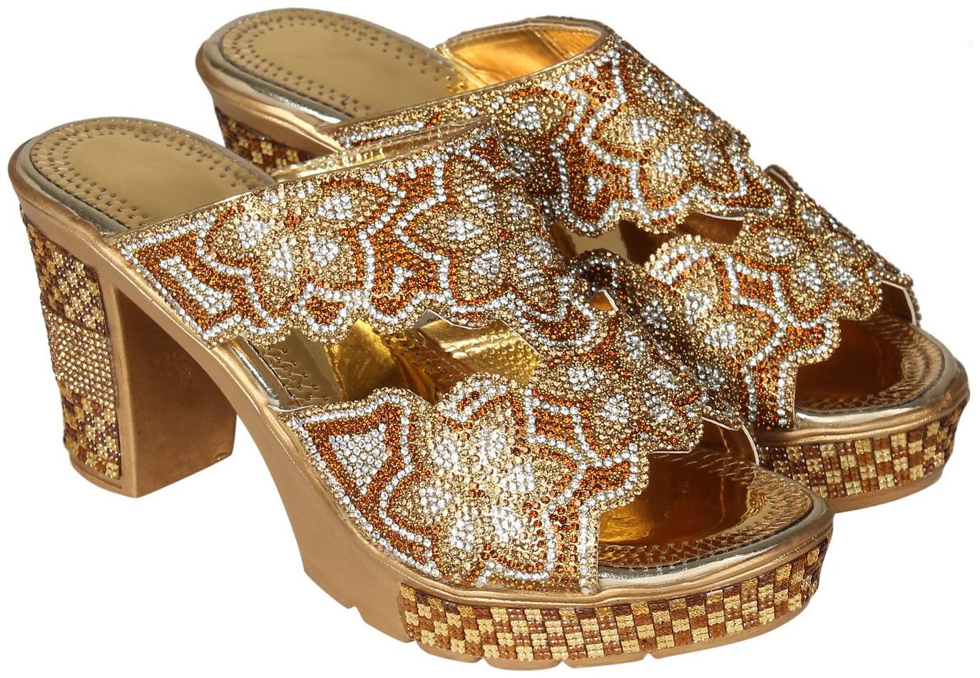 

Ziesha Women Gold Pumps