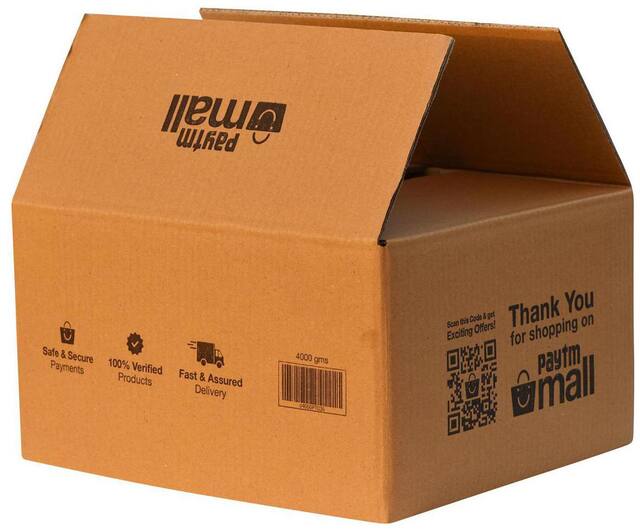 4000 gms PT036 Paytm Mall Branded Box 5Ply  13.4 x 11.8 x 7.5 inches (Pack of 10)