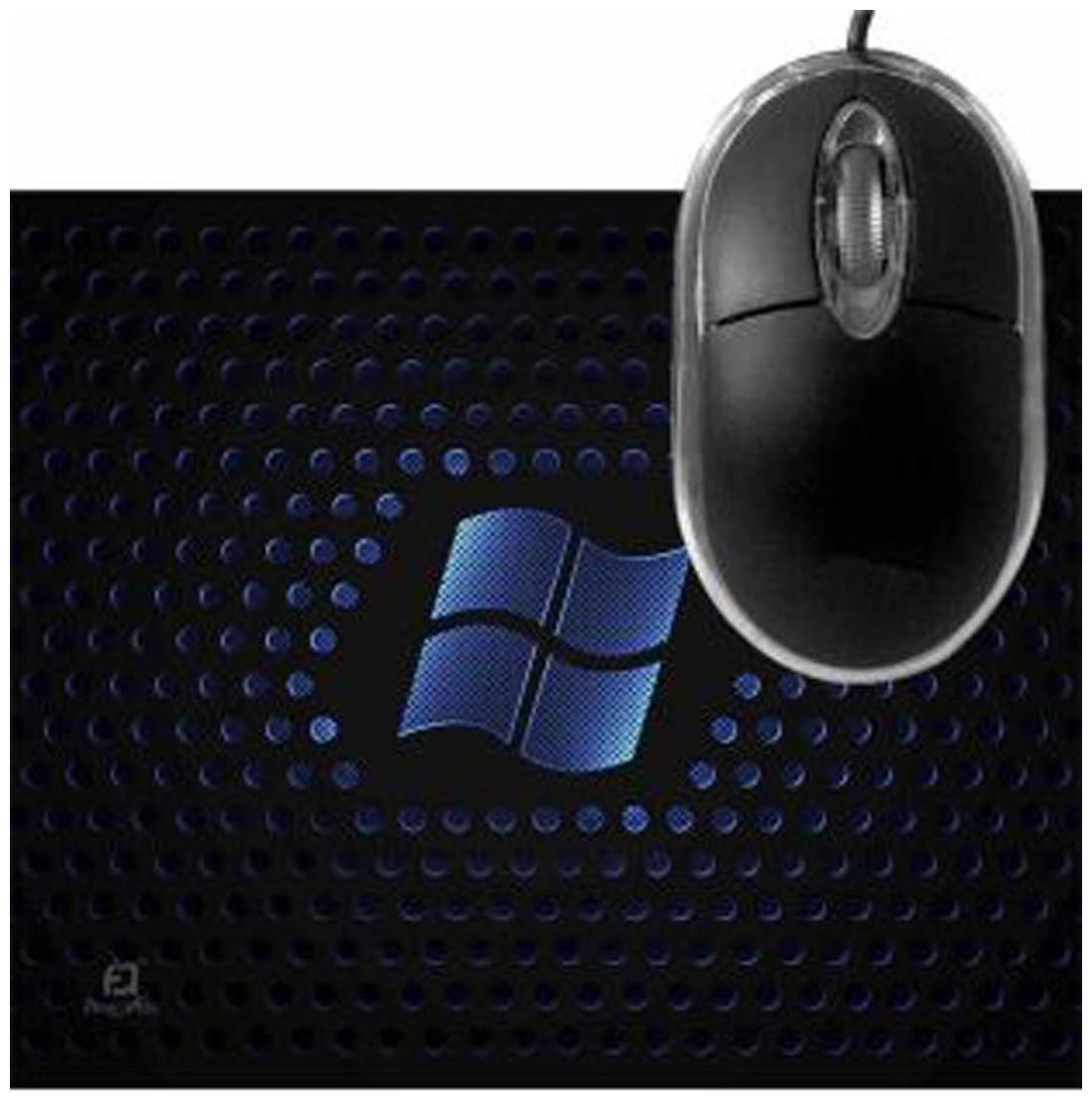 

FineArts Windows Blue Circle Mousepad With Terabyte 3D Optical USB Mouse