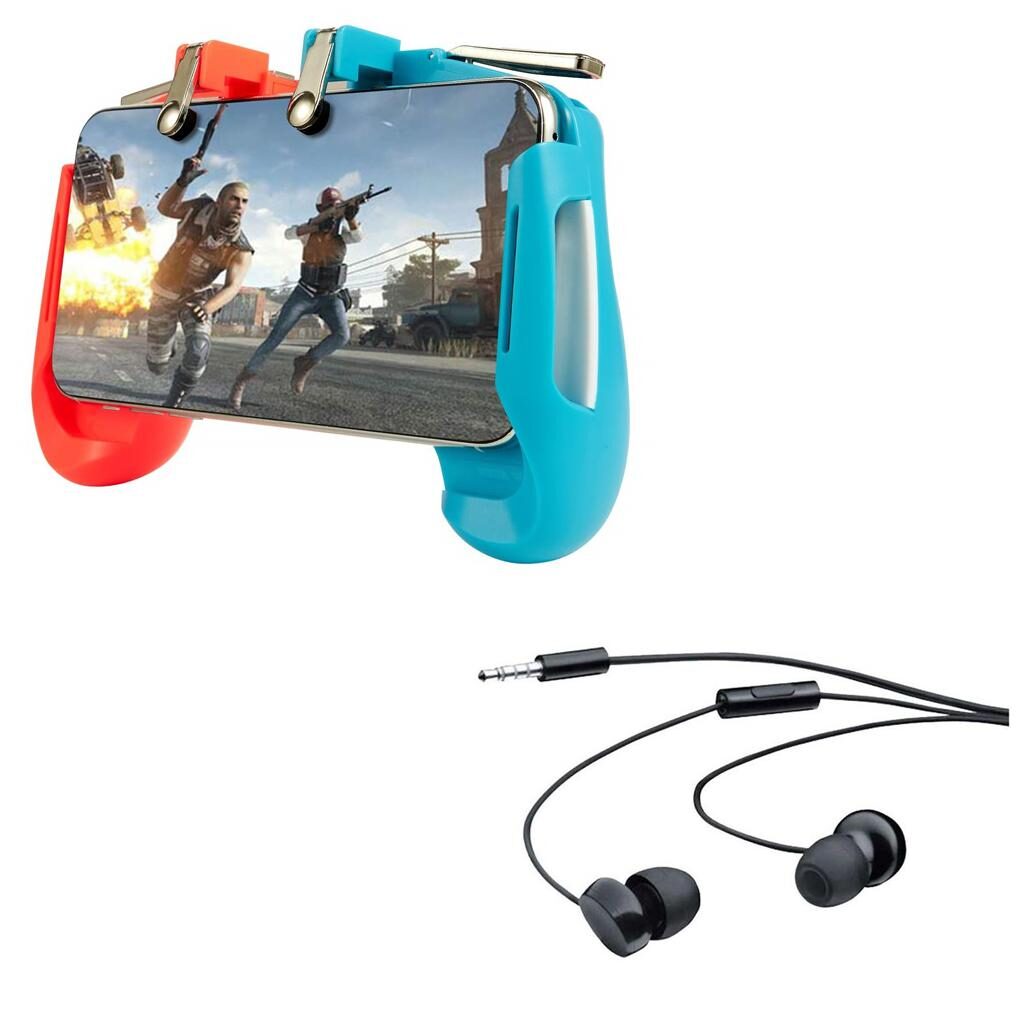 

Freckle AK16 Game Controller for Gamepad Shoot and Aim Keys Joystick With Free 208 Wired Earphones With Mic For Smartphones