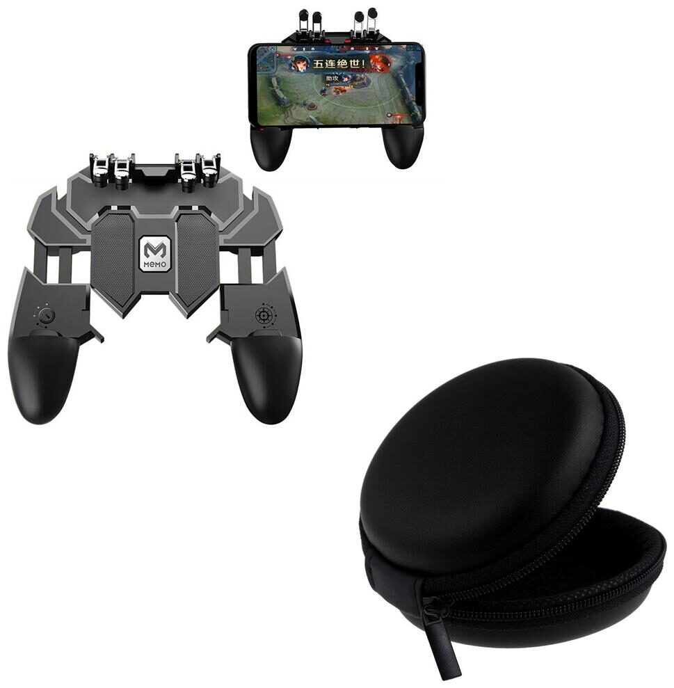 

Freckle AK66 Six Finger All-in-One Mobile Game Controller Fire Button With Free Black Earphone Pouch