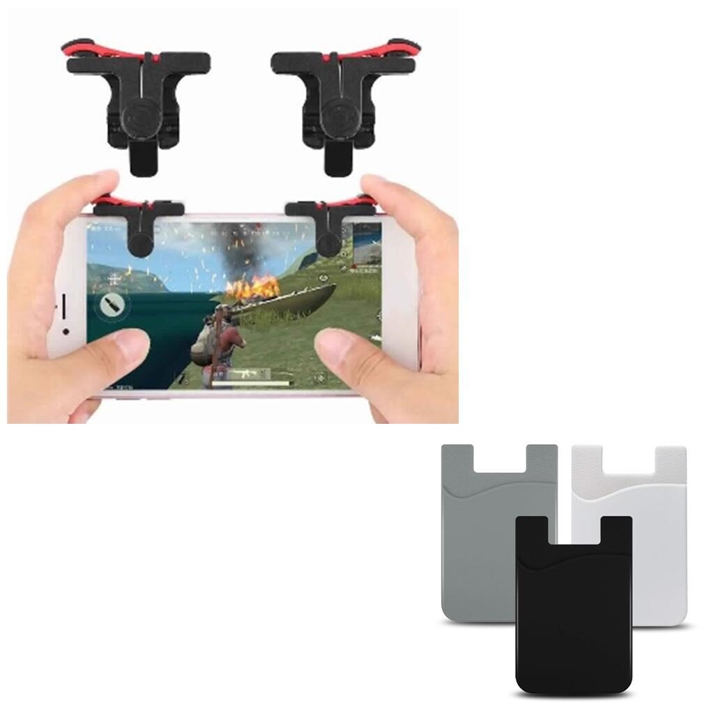 

Freckle D9 Red And Black Mobile Game Trigger Joysticks Fire Controller With Free Universal Cell Phone Wallet Cards Holder Pocket Sticker