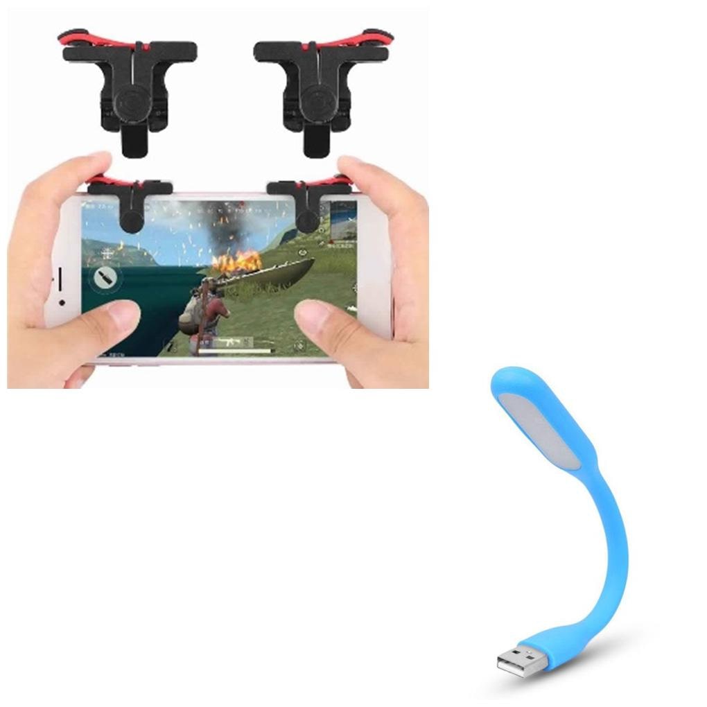 

Freckle D9 Red And Black Mobile Game Trigger Joysticks Fire Controller With Free Portable Flexible USB LED Light Lamp For USB Device