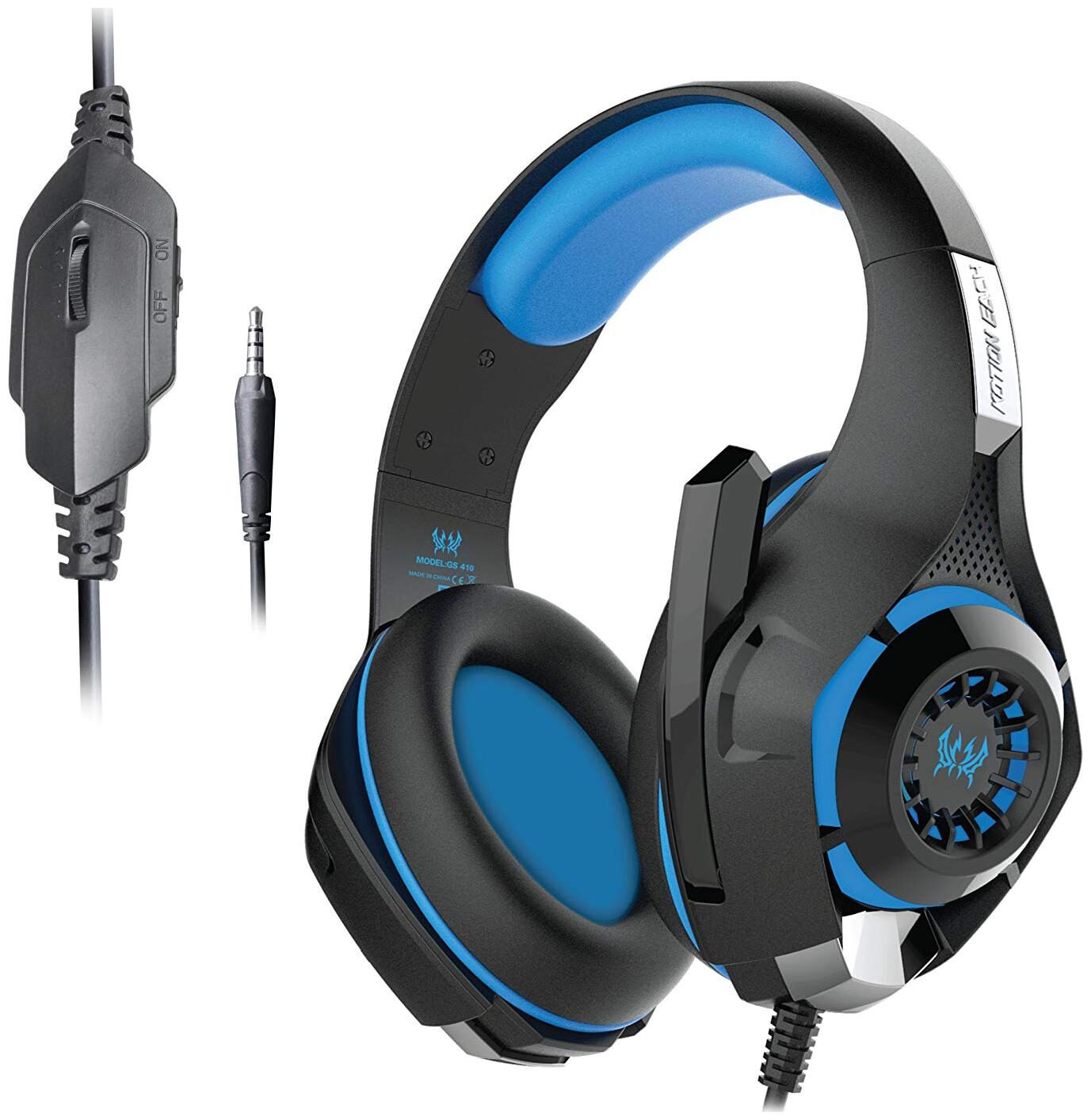 Kotion Each GS410 Over ear Headsets With Mic Blue