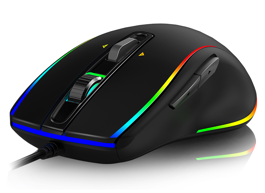 Live Tech GameOn RGB Gaming Mouse 6D with 8000DPI Control (Black)