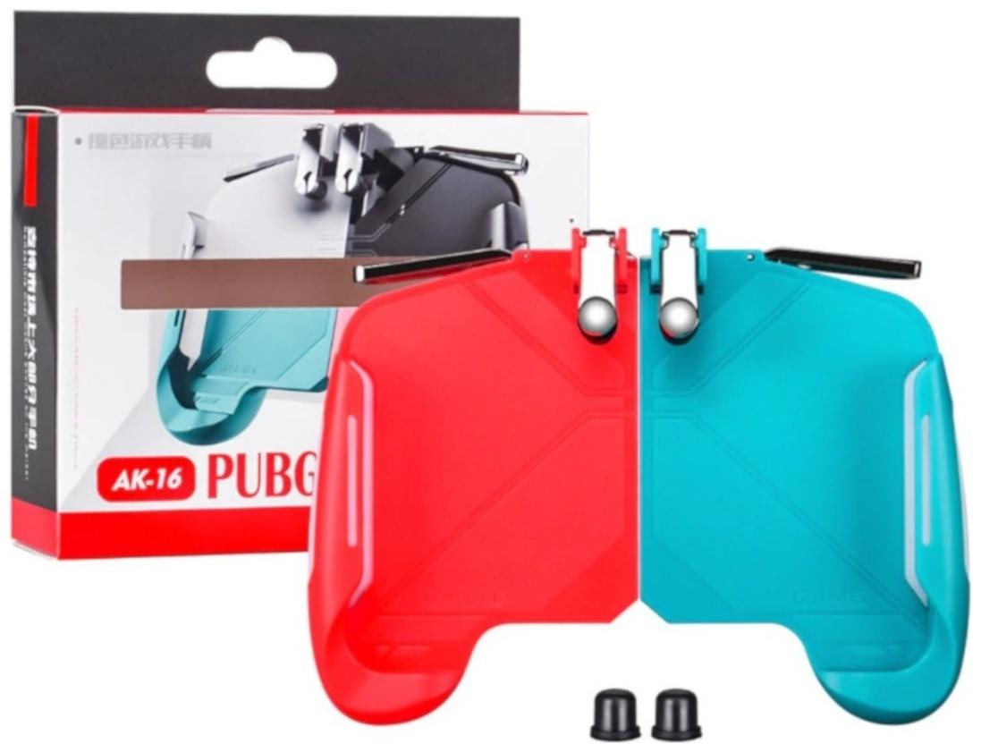 

TSV AK-16 Blue Red Big Trigger Fire Button Aim Key for PUBG v3 0 Rules of Survival Pubg Controller for Android iOS
