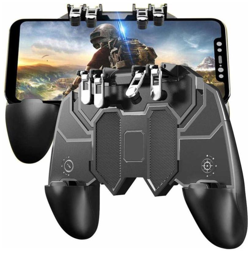

TSV AK-66 Six Finger All-in-One PUBG Remote Controller Gampad for All Android iOS Mobile Phones Size Upto 6 5 inch - (Black)