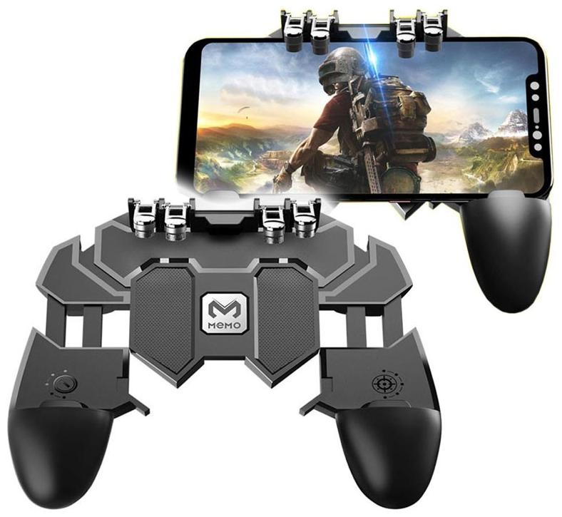 

TSV AK66 Six Finger All-in-One Mobile Game Controller Fire Key Button for PUBG (Black)