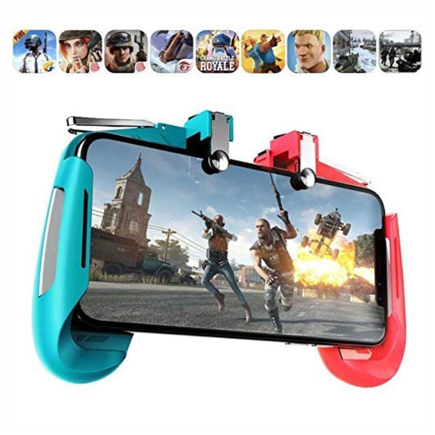 

TSVPUBG AK-16 Trigger Buttons Pubg Mobile Controller Fire Buttons for Phone L1R1 Sweatproof Breathable Finger Cots Red Gaming Accessory